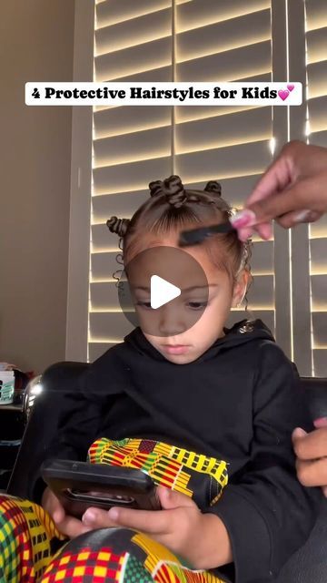 Kids Protective Hairstyles Black, Halo Hairstyle, Kids Bantu Knots, How To Braid Toddler Hair, Cute Natural Hairstyles For Kids, Black Girls Hairstyles For Kids Braids, How To Do Bantu Knots, Hairstyle For Black Toddler Girl, Braids For Short Hair Kids