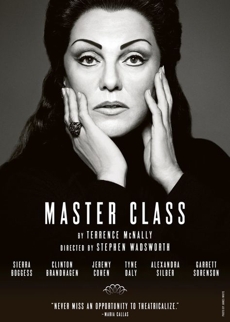 Master Class Classes Poster, Tyne Daly, Cagney And Lacey, Singing Classes, Broadway Posters, Broadway Tickets, Patti Lupone, Class Poster, Sierra Boggess