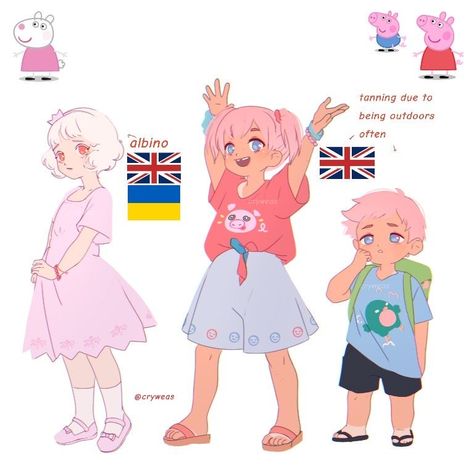 This isn’t mine Cartoon Characters As Humans, Pig Drawing, Pig Character, Cartoon As Anime, Cartoon Crossovers, Wow Art, Cute Little Drawings, Cute Art Styles, Cartoon Shows