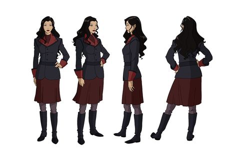 Korra Character Sheet, Animation Schools, Asami Sato, Avatar Cosplay, Avatar Ang, Animation Classes, Character Turnaround, The Last Avatar, Character Model Sheet