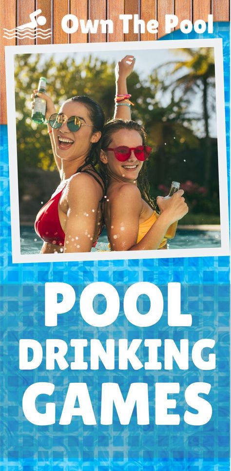 Liven up your next pool party with these drinking games! #ownthepool #poolparty #drinkinggames Pool Drinking Games, Beach Drinking Games, Beach Party Drinks, Outdoor Drinking Games, Party Drinking Games, Summer Party Birthday, End Of Summer Party, Cottage Party, Pool Drinks