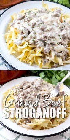 Hamburger Gravy, Ground Beef Stroganoff, Stroganoff Recipe, Hamburger Meat, God Mat, Country Cooking, Beef Recipes Easy, Beef Stroganoff, Beef Recipes For Dinner