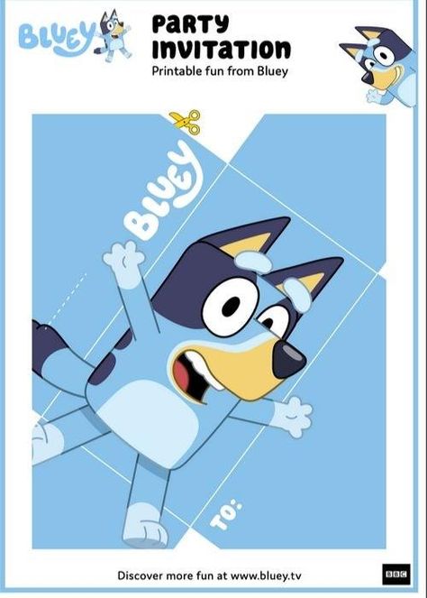 FREE official Bluey party invitations, available now! | Bounty Parents Abc Birthday Parties, Bingo Games For Kids, Bluey Party, Kids Birthday Party Decoration, 2nd Birthday Party Themes, Related Images, Fun Crafts For Kids, Boy Party, 2nd Birthday Parties