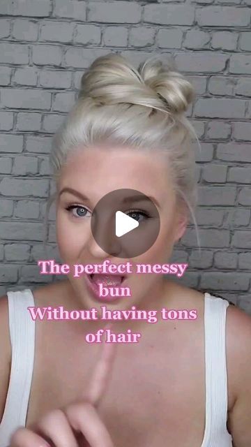 Jillian Jane on Instagram: "Just a reminder that tons of hair isnt nesseary for a cute fluffy messy bun #diyhairschool #realhair #finehairtips #easyhairstyles #messybuntutorial" Messy Bun For Short Hair, Fine Hair Tips, Long Fine Hair, Short Hair Ponytail, Short Hair Bun, Easy Bun Hairstyles, Hair Bun Tutorial, Hair Upstyles, Highlights Hair