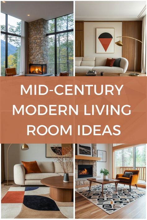 Mid-century modern living room ideas featuring stylish furniture and warm, cozy decor. Mid Century Modern Living Room Ideas, Styling With Plants, Mid Century Modern Living Room Design, Living Room Setups, Living Room Vibes, Living Room Decor Tips, Modern Coastal Decor, Living Room Setup, Color Coordination