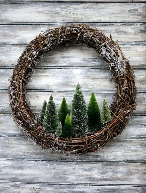 Julkransar Diy, Joululahjat Diy, Jul Diy, Rustic Christmas Wreath, Easy Christmas Wreaths, Christmas Tree Wreath, Mini Christmas Tree, Christmas Wreaths Diy, Holiday Decorating