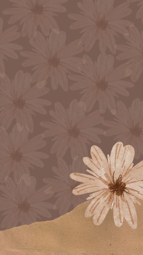 Brown Flower Wallpaper, Wallpaper Iphone11, 3d Wallpaper For Mobile, Android Wallpaper Blue, Brown Theme, Cream Outfit, Flower Background Iphone, Love Pink Wallpaper, Vintage Paper Background