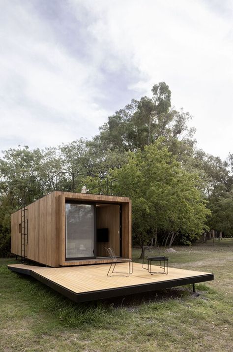 Concrete Cabin, Modular Cabins, Prefab Cabins, Container Architecture, Modular Home, Casa Container, Modern Tiny House, Prefabricated Houses, A Frame House