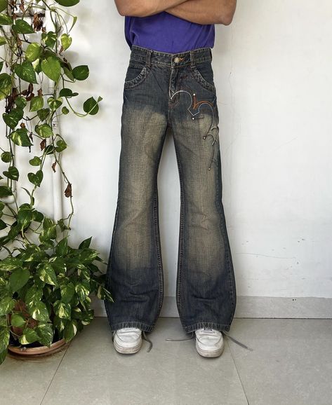 Blue Washed Flare Jeans For Streetwear, Flared Jeans Outfit Men, Men Flare Jeans, Faded Wide-leg Flare Jeans For Streetwear, Mens Flair Jeans, Flared Jeans Men, Flared Jeans Outfit Men Streetwear, Mens Flared Jeans, Men’s Flare Jeans