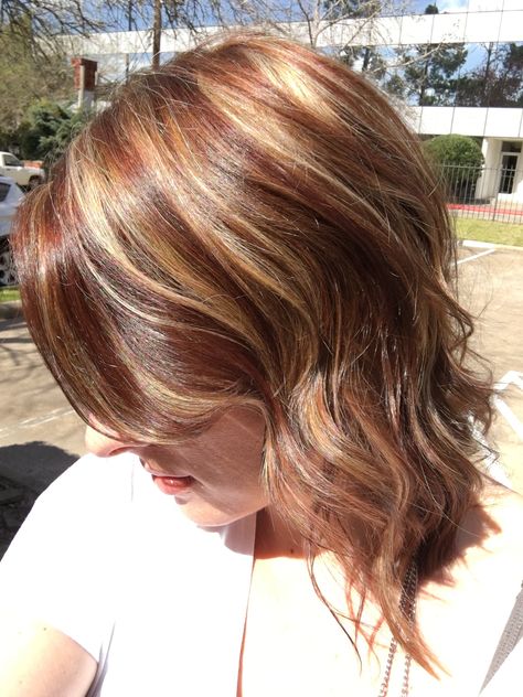 "Burnt Sienna" Auburn and gold throughout with a touch of violet. Spring 2016 Hair! Burnt Orange Highlights, Bleach Highlights, Hair Couler, Sienna Color, 2016 Hair, Orange Highlights, Highlighted Hair, Haute Hair, Hair Streaks