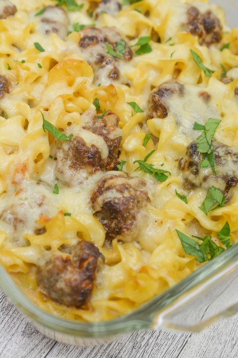 Swedish Noodle Bake, Swedish Meatball Noodle Bake 12 Tomatoes, Swedish Meatball Noodle Bake, Swedish Meatball Bake, Swedish Meatball Casserole, Swedish Meatball Pasta Bake, Meatball Noodle Bake, Kid Dinner, Moist Meatballs