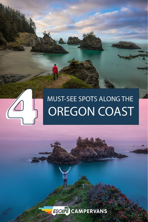 No trip through Oregon is complete without stopping at the Oregon Coast. Discover our four favorite must-see stops for your next Oregon road trip. From dramatic cliffs to hidden beaches, you won't want to miss these!   #OregonCoast #MustSeeSpots #RoadTrip #CamperVanTravel #CoastalAdventure #BeachTravel #OregonCamping #ScenicDrive #Portland Oregon Roadtrip, Rockaway Beach Oregon, Oregon Coast Roadtrip, Adam Goldberg, Oregon Camping, Oregon Road Trip, Road Trip Tips, Beautiful Oregon, Oregon Washington