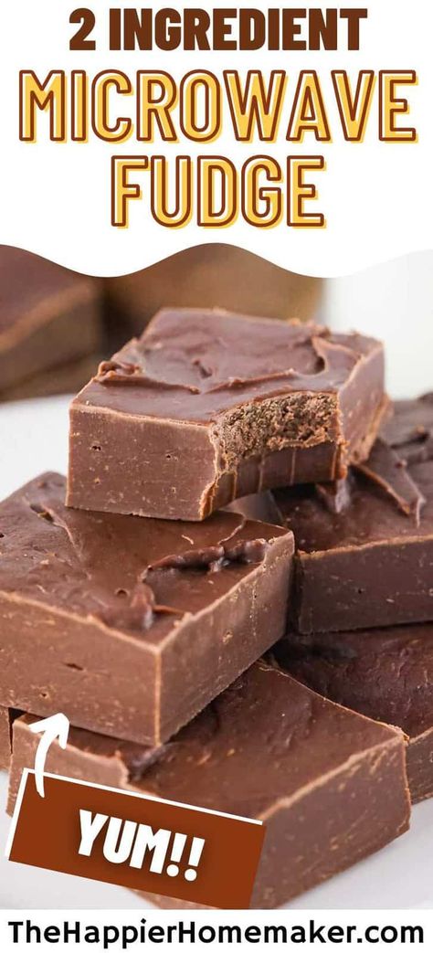 3 Minute 3 Ingredient Fudge, Microwave Chocolate Fudge Easy, Chocolate Fudge Microwave, Sweetened Condensed Milk Fudge Microwave, Chocolate Fudge 2 Ingredients, Paula Dean Five Minute Fudge, Easy Fudge Recipe Microwave, 5 Minute Chocolate Fudge, Easy Microwave Fudge Condensed Milk