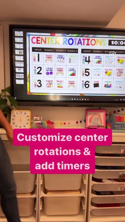 Digital Rotation Boards | student, mathematics, photograph, video recording | Looking for the easiest way to organize your centers and rotation chart ALL YEAR? This set of Digital Rotation Boards is it! 🤩 💗 Simply display the... | By Polka Dots Please | Facebook Center Rotation Charts, Student Information Sheet, Jelly Donut, Center Rotations, Table Markers, Spiral Art, Classroom Centers, Letter To Teacher, Photograph Video