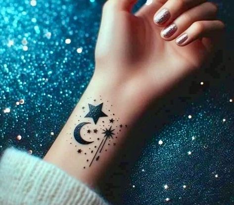 Facebook Moon And Music Tattoo, Bestie Tats, Ankle Tattoo Ideas, Brother And Sister Tattoo Ideas, Small Henna Tattoos, Sister Tattoo Ideas, Blue Butterfly Tattoo, Forever Tattoo, Finger Tattoo For Women