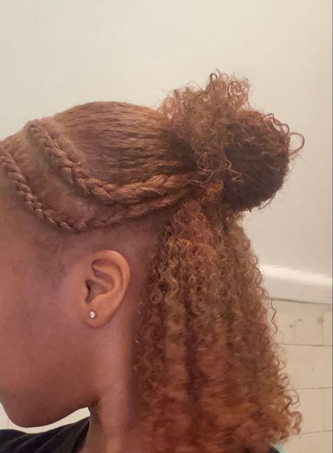 Modern Waterfall, Natural Hairstyles For Black Women, Waterfall Braids, Natural Hair Bun Styles, Quick Natural Hair Styles, Girls Natural Hairstyles, Quick Braided Hairstyles, Dyed Natural Hair, Hair Twist Styles