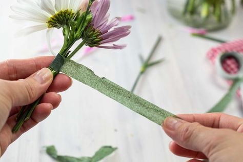 How to Use Floral Tape (with Pictures) | eHow Floral Picks, Floral Tape, Easy Craft Projects, Tape Crafts, Floral Wire, Crafts Projects, Floral Wraps, Flower Making, Interior Design Trends