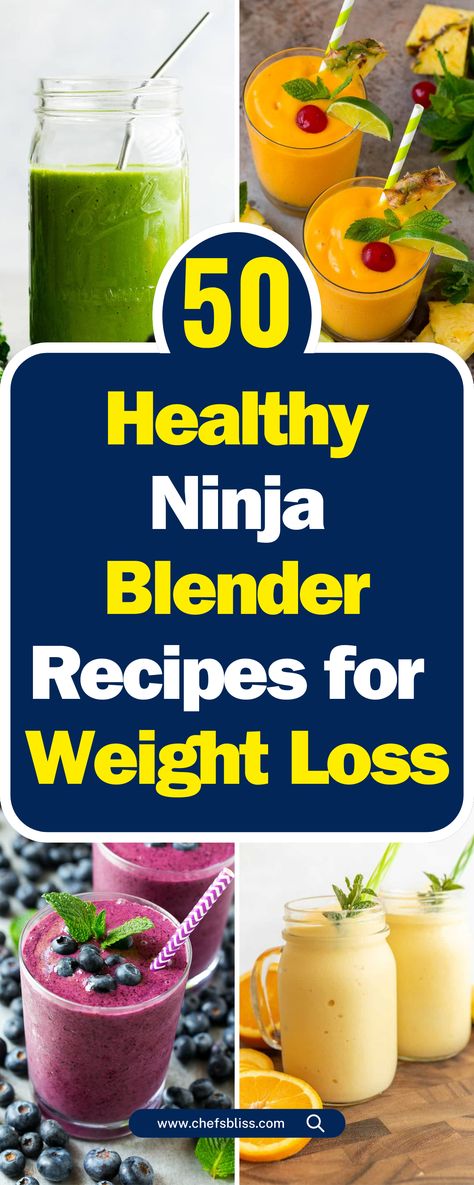 50+ Delicious Ninja Blender Recipes for Weight Loss Ninja Soups Blender Recipes, Ninja Portable Blender Recipes, Ninja Blast Portable Blender Recipes, Blender Recipes Healthy, Ninja Blast Recipes, Ninja Blender Recipes Healthy, Portable Blender Recipes, Ninja Blender Recipes Smoothies, Ninja Smoothie Recipes