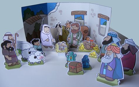 Download your FREE COPY of the dioramas, the Nativity “Jesus is born” both in color and in black and white with instruction on how to assemble your model Printable Puppets, Papercraft Download, Christ Centered Christmas, The Nativity Story, Nativity Sets, Nativity Crafts, Meaning Of Christmas, True Meaning Of Christmas, Up Book