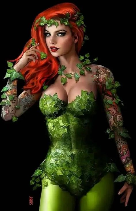 Poison Ivy Halloween Costume, Honey Images, Comic Boom, Poison Ivy Dc Comics, Ivy Costume, Poison Ivy Costumes, Bad Company, Horror Vintage, Dc Comic Books