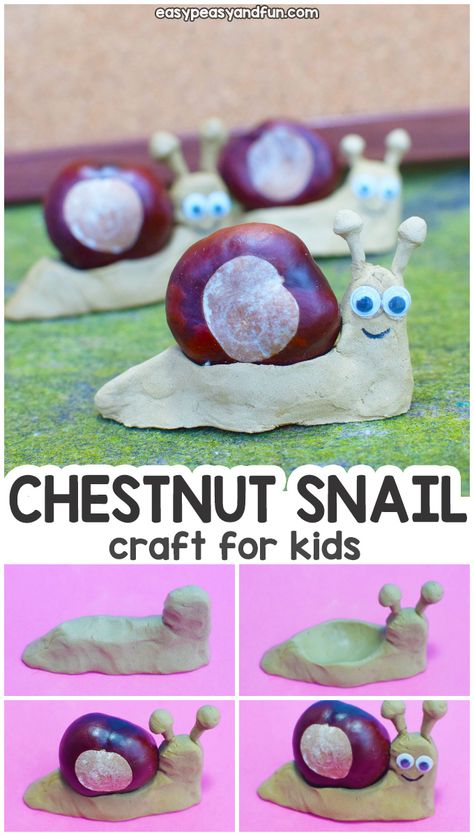 Chestnut Ideas Kids, Chestnut Kids Craft, Chestnut Activities For Kids, Conker Crafts For Kids, Chestnut Diy Kids, Chesnutt Craft, Fall Diy Kids Craft Ideas, Chestnut Crafts For Kids, Autumn Decorating Diy