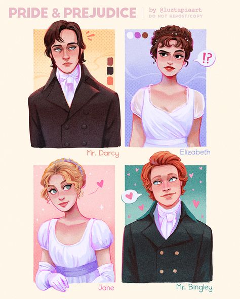 Blog of digital illustrator Luz Tapia Luz Tapia Art, Mr Bingley, Pride And Prejudice 2005, Jane Austin, Pride Prejudice, Elizabeth Bennet, Mr Darcy, Anne Of Green Gables, Classic Literature