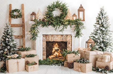 Christmas fireplace decor