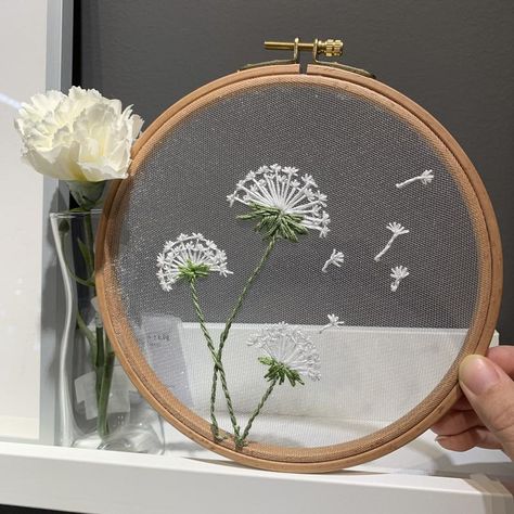 Embroidery Hoop Crafts, Learning To Embroider, Beginner Embroidery, Embroidery Wall Art, Art & Craft Kit, Hand Embroidery Videos, Hand Embroidery Projects, Hat Embroidery, Hand Embroidery Design