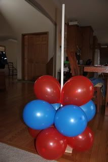 Photobucket Balloon Tower Diy How To Make, How To Make A Balloon Tower, Camo Balloons, Ballon Tower, Huge Balloons, Transportation Party, Fairy Theme Party, Balloon Tower, Toy Story Theme