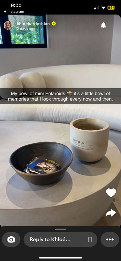 Mini Polaroid, Khloe Kardashian, A Bowl, Living Room Designs, Room Design, Dream House, Bowl, White