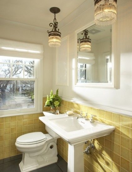 yellow tile bathroom - Google Search Yellow Tile Bathroom Makeover, Yellow Retro Bathroom, Vintage Yellow Tile Bathroom, What Color Goes With Yellow, Yellow Tile Bathroom Ideas, Yellow Tile Bathroom, Vintage Yellow Bathroom, Yellow Bathroom Tiles, Yellow Bathroom Walls