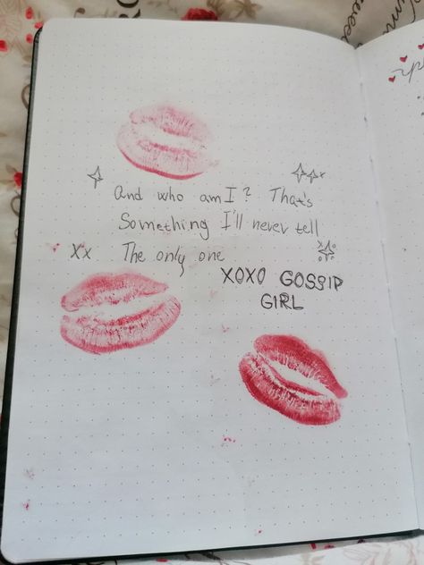 Secret Diary Aesthetic Ideas, Secret Diary Aesthetic, Secret Diary Ideas, Lipstick Kisses On Book Aesthetic, Kiss Page Journal, Red Lipstick Kisses On Paper Aesthetic, Love Letters Aesthetic Lipstick, Money Coquette, Coquette Diary Cover