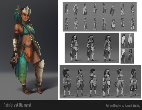 ArtStation - Jungle Biologist Character Design, Hannah Waring Side Satchel, Abseiling, Dark Sun, To Study, Character Design Inspiration, Concept Art, Character Art, Character Design, Design Inspiration