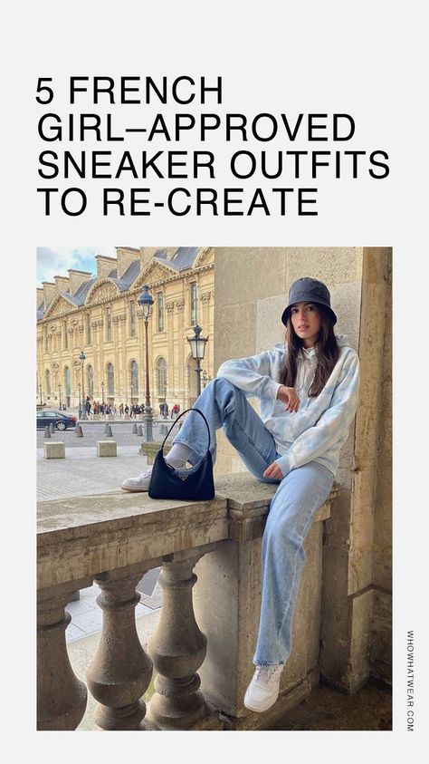 5 super-cute French girl-approved sneaker outfits to recreate. Parisian Sneakers Outfit, Superga Sneakers Outfit, Superga Outfit, Girls Sneakers Outfit, Air Force 1 Outfit Woman, Outfits To Recreate, Jeans And Sneakers Outfit, French Outfits, Chic Office Wear