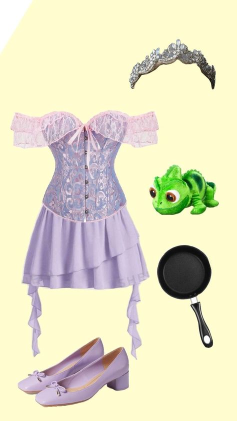 #rapunzel #collage #costume #halloween #aesthetic Small Group Costume Ideas, Rapunzel Halloween Costume Women, Rupenzel Costume, Rapunzel Dresses, Rapanzul Halloween Costume, Short Hair Rapunzel Costume, Rapunzel Aesthetic Costume, Tangled Rapunzel Costume, Rapunzel Costume Ideas