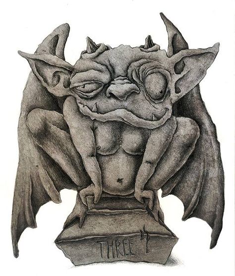 Gargoyle Gargoyle Drawing Easy, Gargoyles Art Drawing, Gargoyle Drawing Sketch, Gargoyle Character Design, Gargoyle Reference, Gargoyle Sketch, Cute Gargoyle, Gargoyle Drawing, Gargoyles Characters