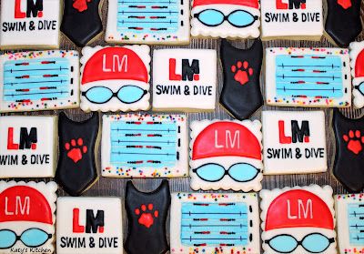 Swim Team Cookies Decorated, Swim Team Cookies, Swim Cookies, Swim Team Gifts, Royal Cookies, Sports Cookies, Cedar Rapids Iowa, Cookie Business, Sale Ideas