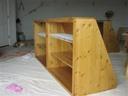 A-frame cabinets! A Frame Storage, Steel Wool And Vinegar, Cabin Storage, Attic Bedroom Storage, Mountain Dream Homes, Barn Loft, Frame Storage, Handmade Candle Holders, Shaker Furniture