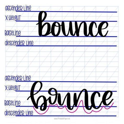 Free Hand Lettering Practice Sheets: 9 Styles! Download all 9 styles and get your lettering practice on! Includes pen recommendations for each style. | dawnnicoledesigns.com Bounce Lettering, Brush Letters, Lettering Practice Sheets, Lettering Worksheets, Hand Lettering Practice Sheets, Learn Hand Lettering, Handwriting Analysis, Calligraphy Tutorial, Hand Lettering Practice