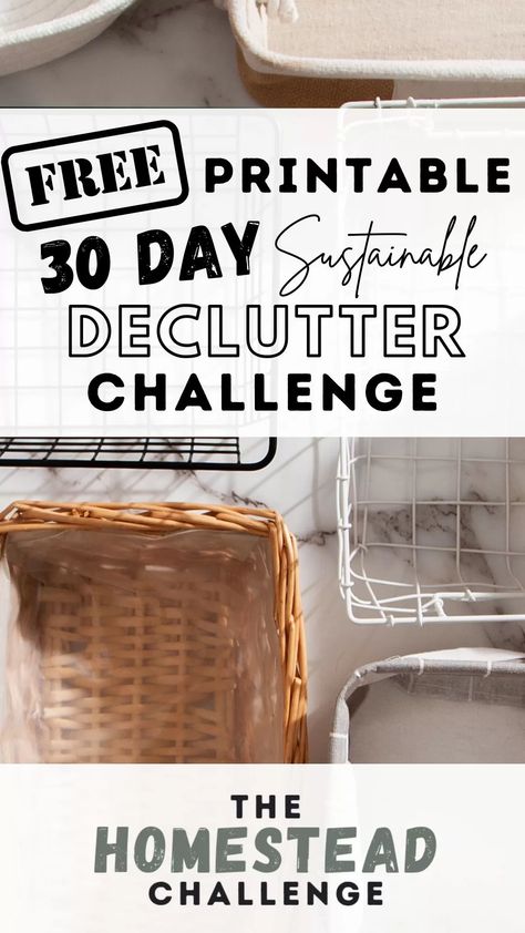 30 Day Declutter Challenge, 30 Day Declutter, Modern Homesteading, Declutter Challenge, Cleaning Advice, Wood Cleaner, How To Declutter, Diy Home Cleaning, Free Checklist