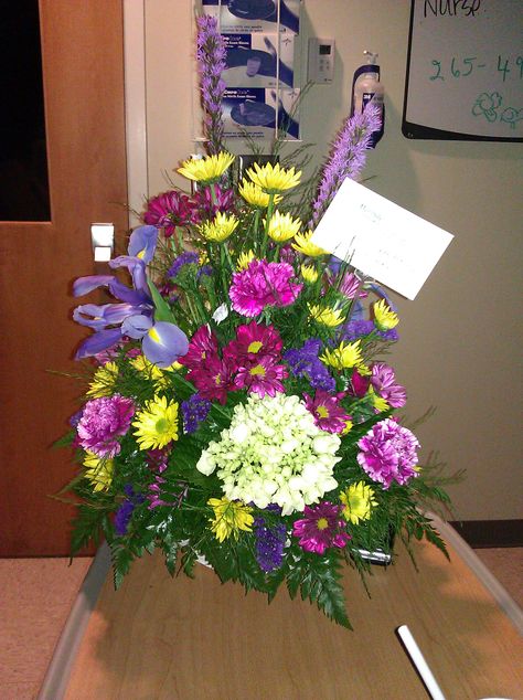 The bouquet my company sent my mother in the hospital Get Well Soon Flowers Hospital, Hospital Flowers, Get Well Soon Flowers, Girly Photography, Flower Gift, Flowers, Plants, Gifts