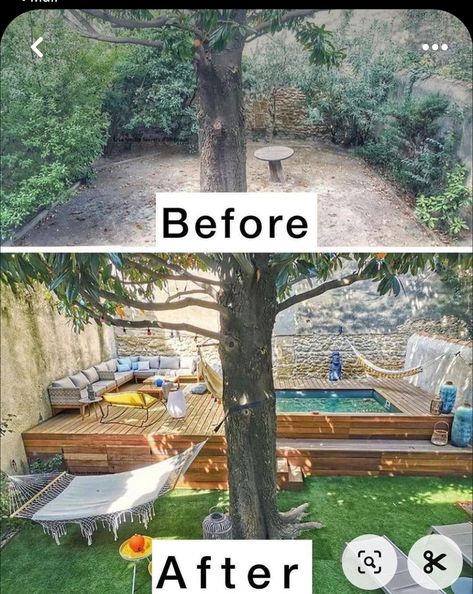 Outdoor Decor Backyard, Backyard Makeover, Small Backyard Design, Backyard Patio Designs, Backyard Oasis, Backyard Decor, Backyard Pool, Backyard Landscaping Designs, Backyard Design