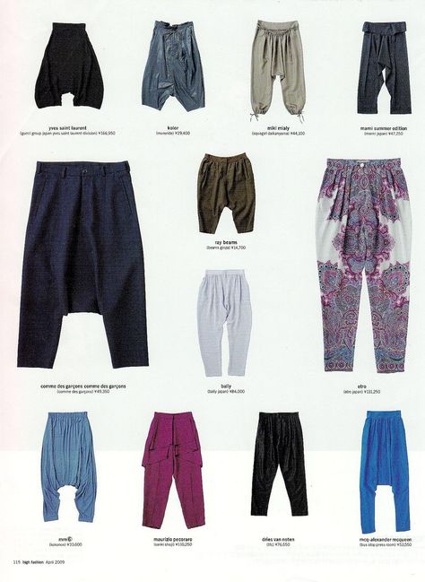 balloon pants - giddygiddy Tops To Wear With Parachute Pants, Balloon Harem Pants, Balloon Pants Pattern, Sewing Pants Pattern, Drop Crotch Pants Pattern, Sarouel Pants, Pants Diy, Pant Pattern, Hammer Pants