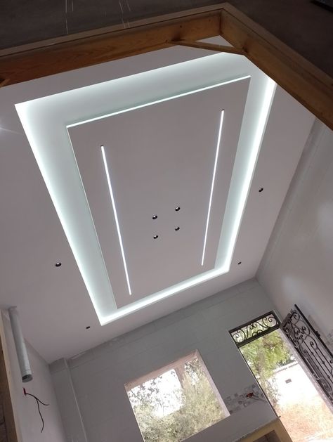 Profile Light Pop, Gebsen Board Design Modern, P O P Ceiling Designs For Hall, Profile Lighting Ceilings, Gypsum Ceiling Design Living Rooms, Gypsum Wall Design, Simple False Ceiling Design, Profile Light, Bedroom Pop Design