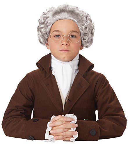 California Costumes Colonial Peruke Wig Child Costume, ACC * Find out more about the great product at the image link. Colonial Wigs, Wax Museum Project, Man Wig, Victorian Hair, Kids Wigs, California Costumes, Men's Wigs, White Costumes, Quality Wigs