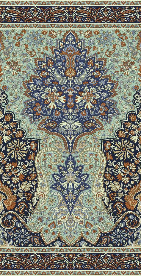 Persian Paisley, Islamic Border, Print Scarf Design, Indian Motif, Furniture Graphic, Hd Flowers, Fabric Paint Diy, Fashion Illustration Tutorial, Print Design Art