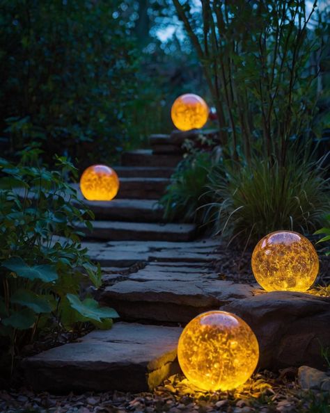 Transform your garden into a magical oasis with glowing pathway lights! Create warmth and enchantment for evening strolls. 🌟  Share your garden glow! ✨ #homeandgarden #betterhomesandgardens #homegardening #homesandgardens #homegarden #gardenhome #gardeningathome Celestial Garden, Mini Adventures, Garden Pathways, Pathway Lights, Elegant Garden, Pathway Lighting, Magical Garden, Garden Pathway, My New Home