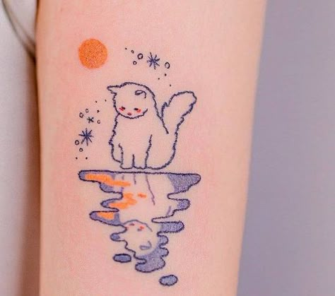 Cute Black And White Tattoos, Inverse Tattoo, Oc Tattoo, Anthro Characters, Miniature Tattoos, Summer List, Tattoo Concepts, Tasteful Tattoos, Cute Little Tattoos