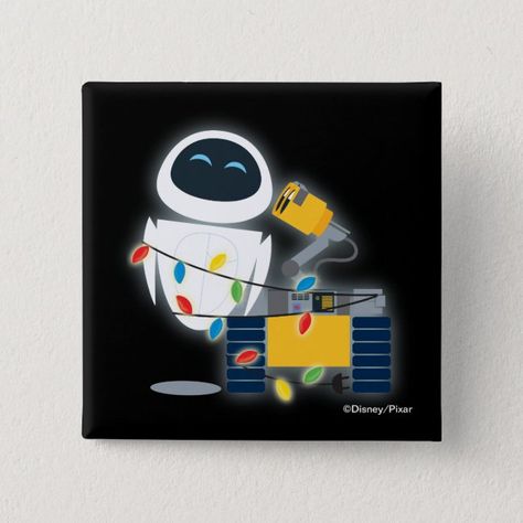 WALL-E & EVE Christmas Button #affiliate , #Sponsored, #EVE, #Christmas, #Button, #Shop, #WALL Wall-e Painting, Walle Y Eva, Wall E And Eve, Wall E Eve, Arts And Crafts For Adults, Micro Lego, Valentine Day Boxes, Christmas Buttons, Golden Rod