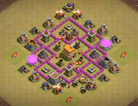 Clash Of Clans Levels, Town Hall 6, Clas Of Clan, Clash Of Clans Game, Aesthetic Gif, Clash Of Clans, Town Hall, The Wiz, Defense